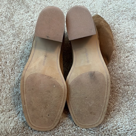 Lucky Suede Peep Toe Booties - Picture 7 of 7